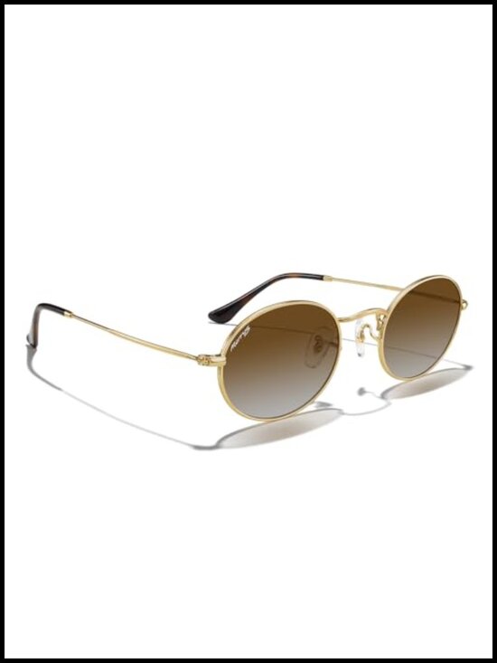 Oval Metal Polarized Sunglasses for Women Men Classic Vintage Shades main image 2
